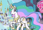 My Little Pony Princess Celestia digital coloring book page video Princess Celes...