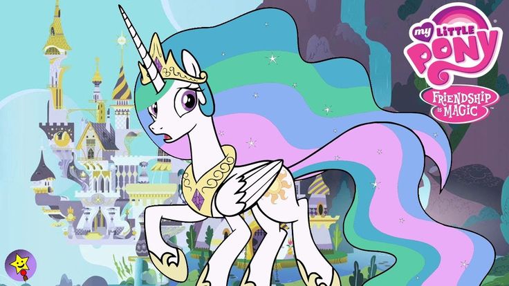 My Little Pony Princess Celestia digital coloring book page video Princess Celes… Wallpaper