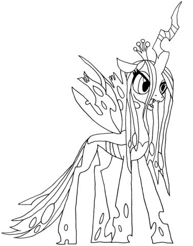 My Little Pony Queen Chrysalis coloring page from My Little Pony category. Selec…