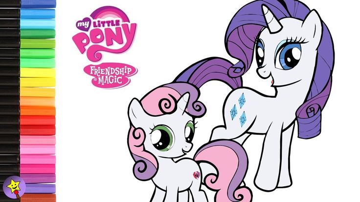 My Little Pony Rarity and Sweetie Belle coloring book page video Rarity coloring… Wallpaper