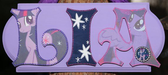 My Little Pony Twilight Sparkle Plaque – Customize Name, Colors and Characters Wallpaper
