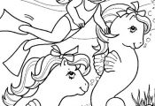 My Little Pony coloring page: Megan and sea ponies