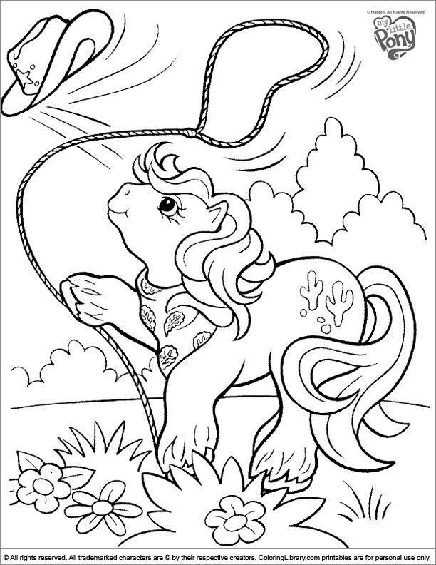 My Little Pony coloring page | Old My Little Pony – My Wallpaper