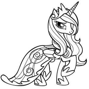 Princess Celestia in Love Frame My Little Pony Coloring Page Wallpaper
