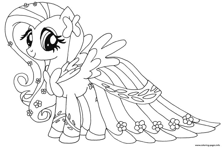 Print fluttershy my little pony coloring pages Wallpaper