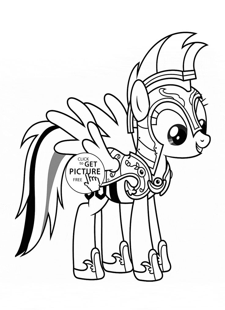 Rainbow Dash – My little pony coloring page for kids, for girls coloring pages p…
