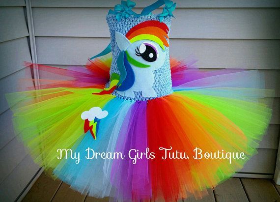 Rainbow Dash My little pony dress Rainbow Dash tutu dress  Dash, Dress, Pony, Ra…