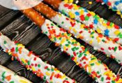 Rainbow Dash's “Magic Wands” Chocolate-Dipped Pretzel Rods for a My Little P...