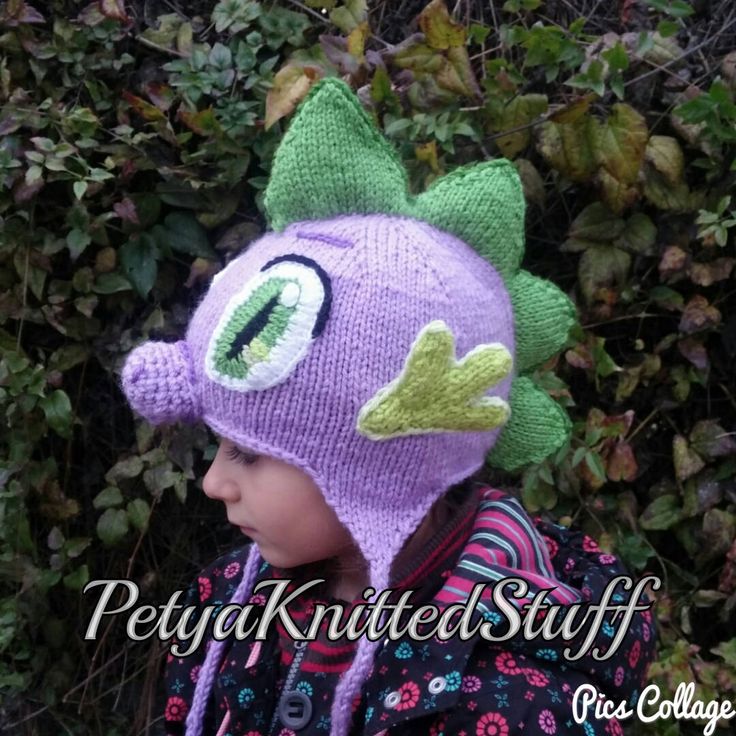 Spike  inspired hat,My Little Pony hat,My little Pony knitted hat , My Little Po…