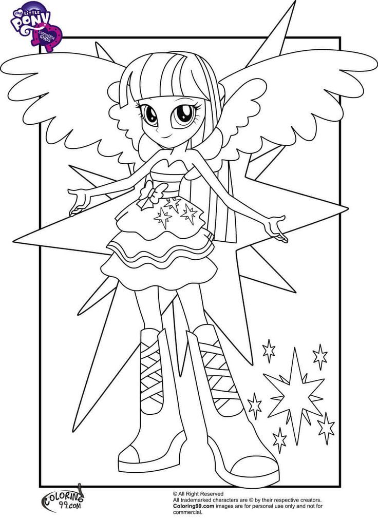 Twilight Sparkle From My Little Pony Equestria Girls Coloring Page Coloring, Equ… Wallpaper