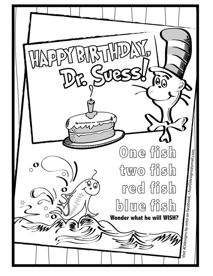 happy birthday dr seuss coloring pages printable – Enjoy Coloring Wallpaper