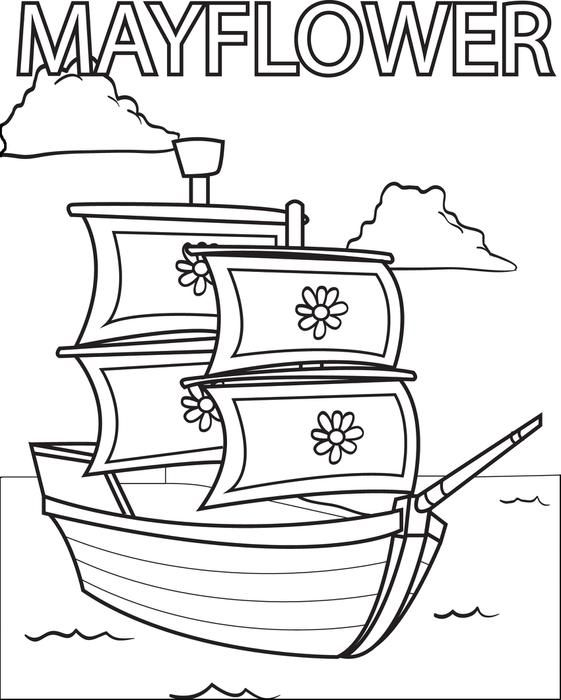mayflower coloring pages 02 Wallpaper