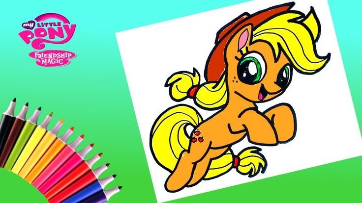 #mlp, #mylittlepony, #coloring My little pony Applekack Kids video  Applekack, C… Wallpaper