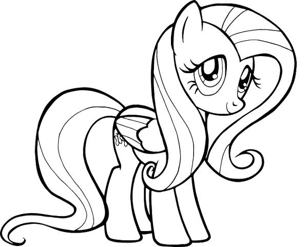 my little pony coloring pages fluttershy Wallpaper