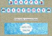 $15 Frozen Themed Printable Party Package  PACKAGE INCLUDES (everything in first...