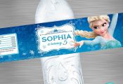 FROZEN Water Bottle Label, Frozen Party Package,  Frozen Printable Label, Frozen...