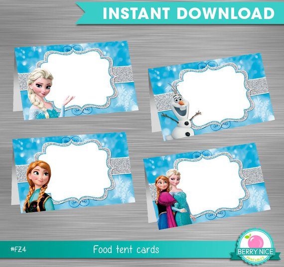 INSTANT DOWNLOAD Frozen Food Tent Label, Frozen Party Package, Frozen Printable … Wallpaper