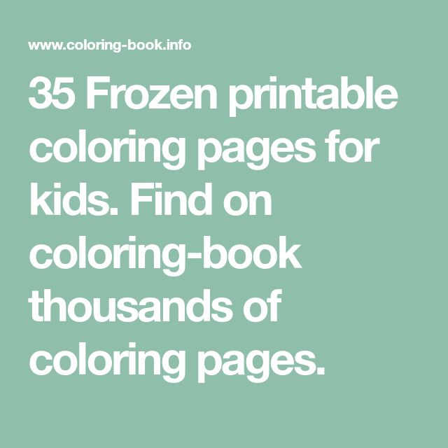 35 Frozen printable coloring pages for kids. Find on coloring-book thousands of … Wallpaper