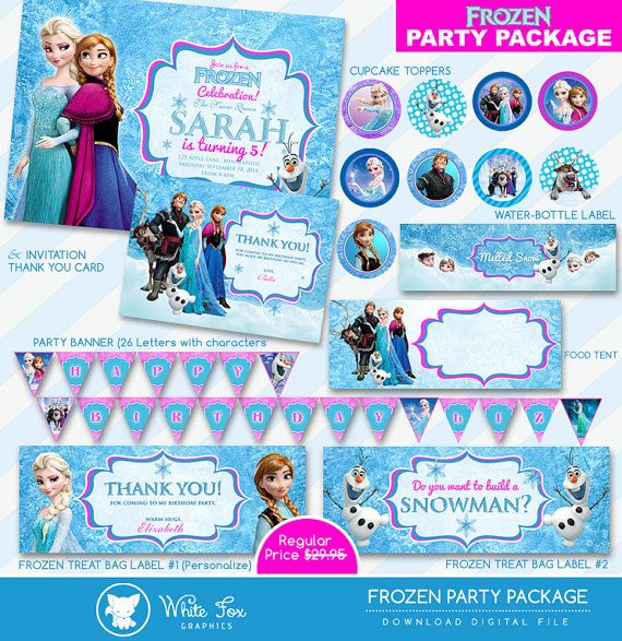 50% OFF SALE Disney Frozen Invitation Party by WhiteFoxGraphics