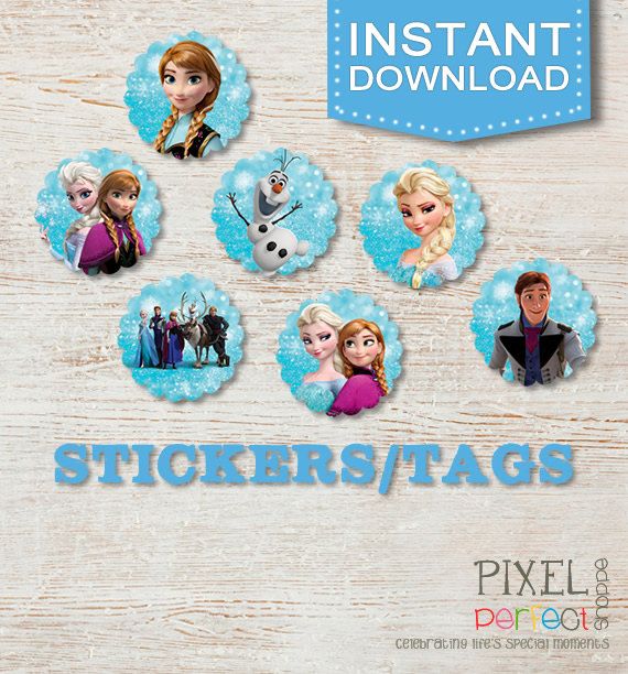7 Frozen 2.5″ STICKERS / TAGS, Disney Frozen, Stickers, Frozen Confetti, Frozen … Wallpaper