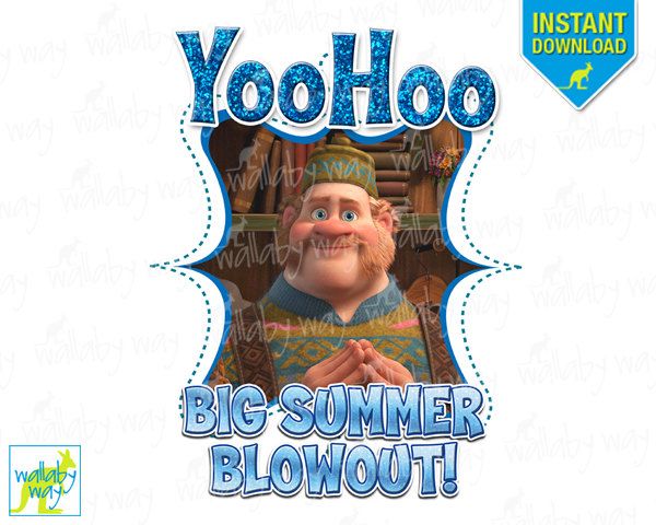 Big Summer Blowout Oaken Frozen Printable Iron On Transfer or Use as Clip Art – …