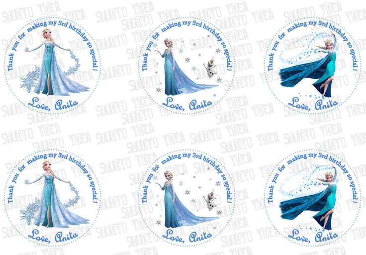 Custom Frozen Printable Tags-Toppers Elsa Frozen Personalized Tags, DIY (You Pri…