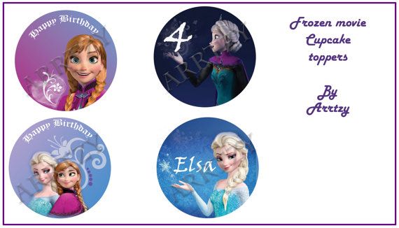 DIY Frozen Printable Cupcake toppers by ARRTZY on Etsy, $4.00 Wallpaper