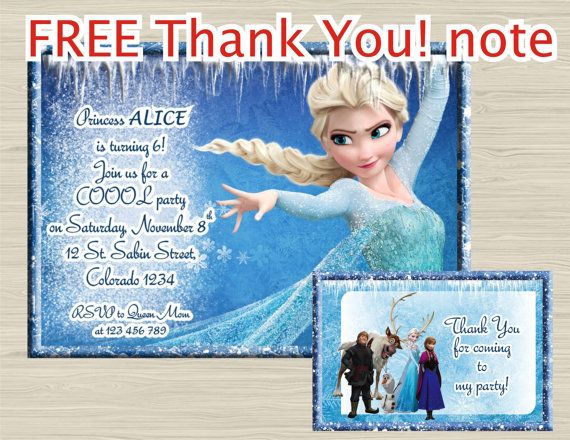 Disney FROZEN invitation, frozen birthday invitation, frozen invitation – THANK … Wallpaper