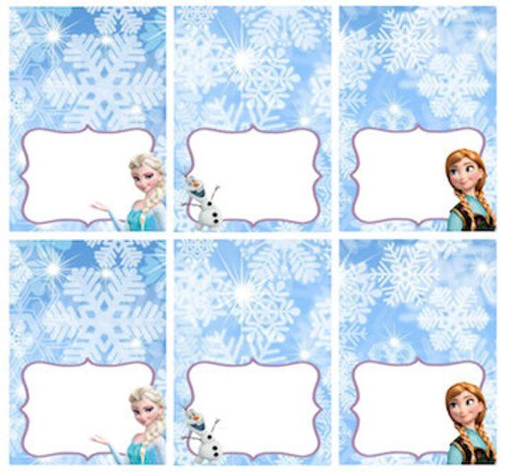Disney Frozen Food Labels Placecards Tent Cards Favor Tags – INSTANT DOWNLOAD Wallpaper