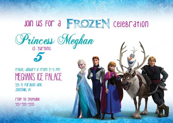 Disney Frozen Invitation PRINTABLE with FREE Thank You Card / Anna, Elsa, Olaf