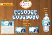Disney Frozen Party kit - INSTANT DOWNLOAD - Frozen printables Frozen waterbottl...