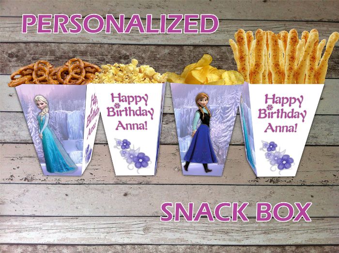 Disney Frozen Popcorn/ Snack Box, Digital PDF File, Personalized Frozen Printabl… Wallpaper