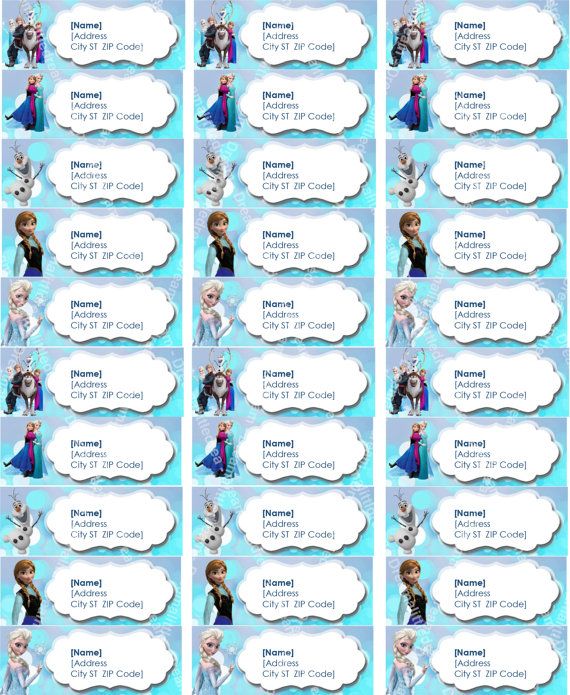 Disney Frozen Printable Address Label by DreamalittleCraft on Etsy Wallpaper
