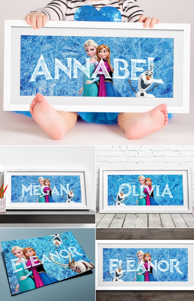 Disney Frozen Printable Art / Personalized Frozen Name Print / Elsa and Anna Nur… Wallpaper