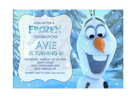 Disney Frozen Printable Birthday Party Invitation Olaf Wallpaper