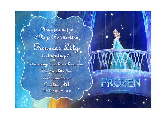 Disney Frozen Printable Birthday Party Invitation Princess Elsa on Etsy, $7.00 Wallpaper