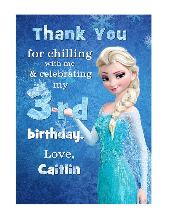 Disney Frozen Printable Birthday Party Thank You by squigglestudio, $7.00 Wallpaper
