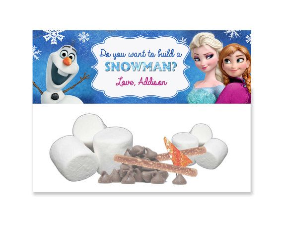 Disney Frozen Printable Goody Favor Bag Wrapper Customized Elsa Anna Olaf – Do Y… Wallpaper