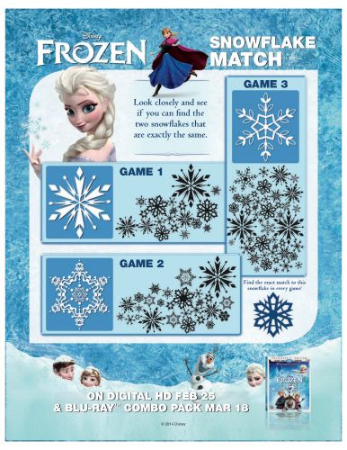 Disney Frozen Printable Matching Game Wallpaper