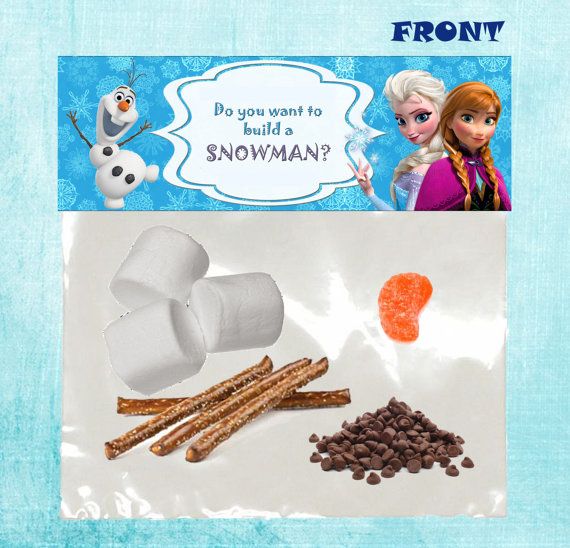 Disney Frozen  Printable Snack Label by DreamalittleCraft on Etsy