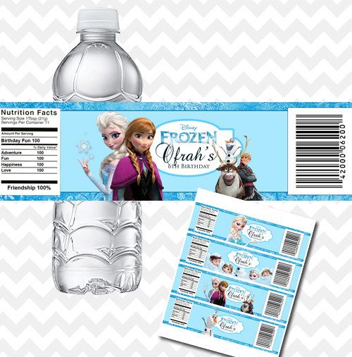 Disney Frozen Water Bottle Labels, Frozen Bottle Labels, Frozen Drink Wraps, Fro… Wallpaper