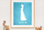 Disney Frozen printable - Let It Go Elsa Poster - INSTANT DOWNLOAD - Diy wall ar...