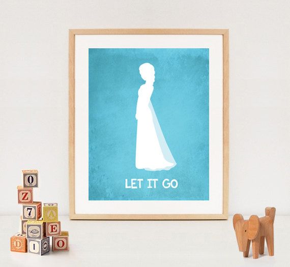 Disney Frozen printable – Let It Go Elsa Poster – INSTANT DOWNLOAD – Diy wall ar… Wallpaper