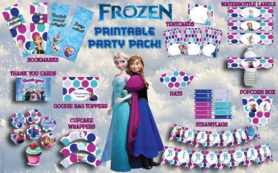 Disney's FROZEN Birthday party PRINTABLE by SweetHooplaCreations, $14.50 Wallpaper