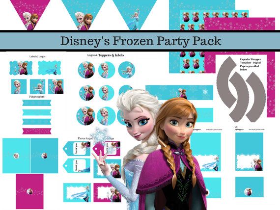 Disney's FROZEN Birthday party Printable package – Get yours for under $2 by… Wallpaper