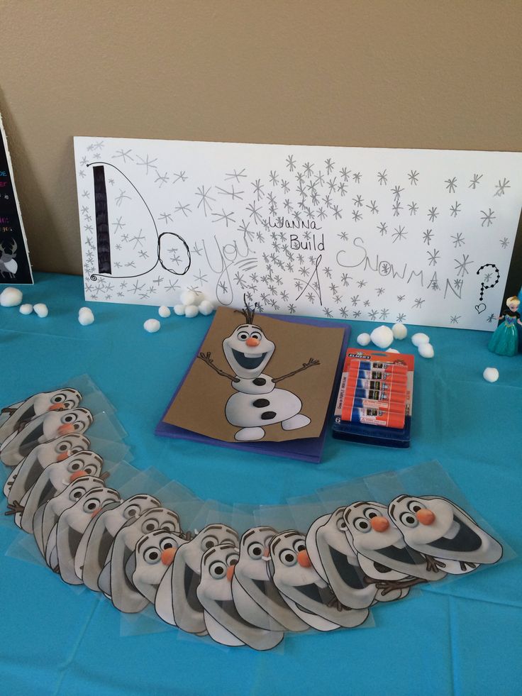 Do you wanna build a snowman craft at a Frozen party. Google for the free printa…