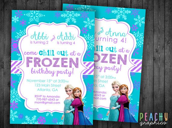 Double Frozen Printable Birthday Party by PeachyGraphics on Etsy Wallpaper