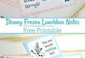 Download these free Disney Frozen printable lunchbox notes to surprise your chil...