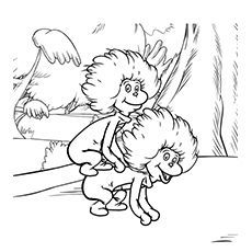 Dr Seuss Coloring Pages Thing One and Thing Two Wallpaper
