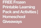 FREE Frozen Printable Learning Pack and Activities | Homeschool Giveaways